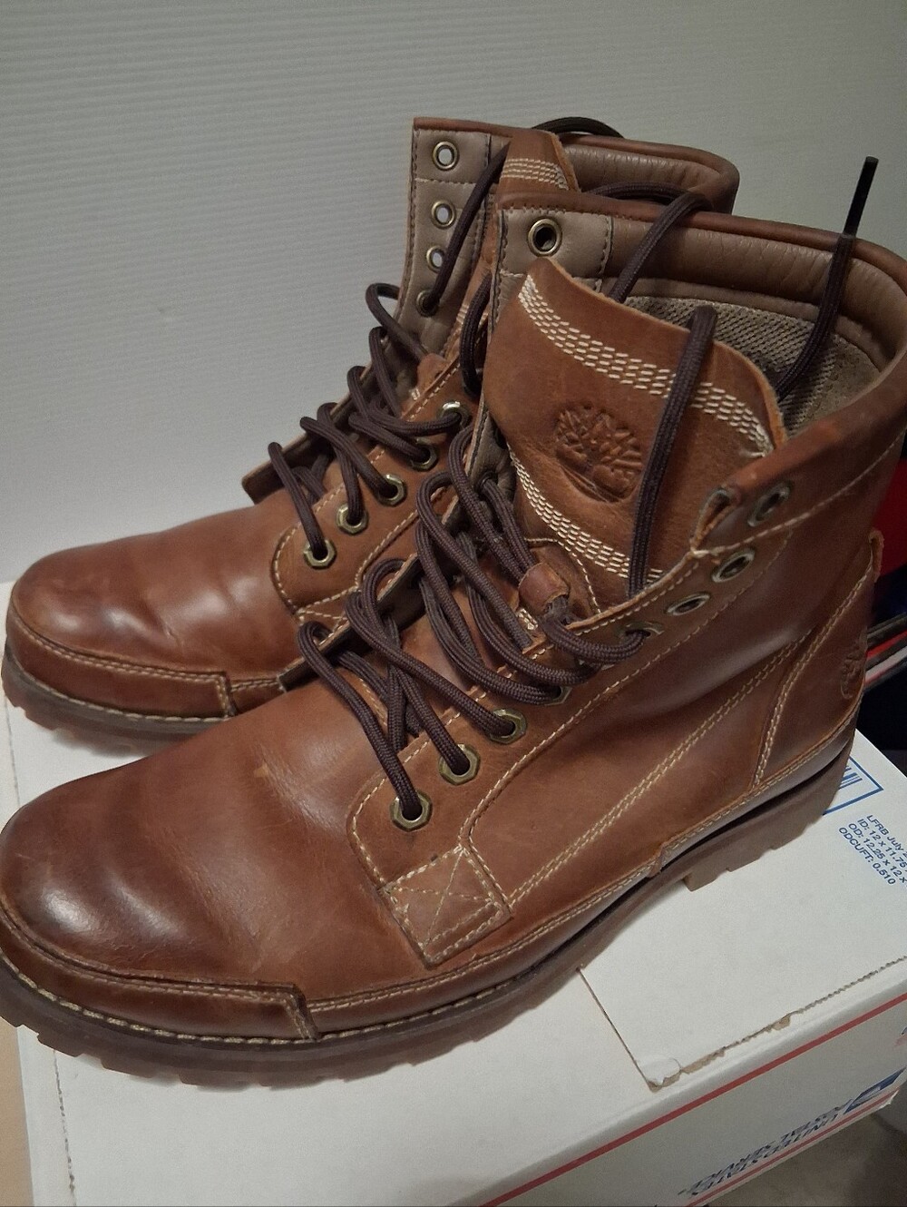 Timberland Men's Brown Leather Work Boots